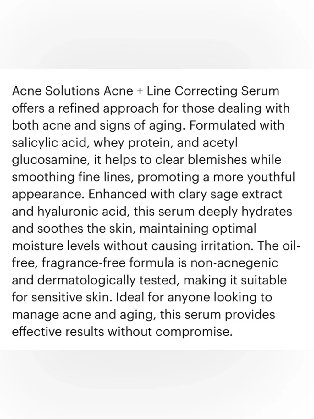 Clinique Anti-Blemish Solutions Acne + Line Correcting Serum New $57 Retail